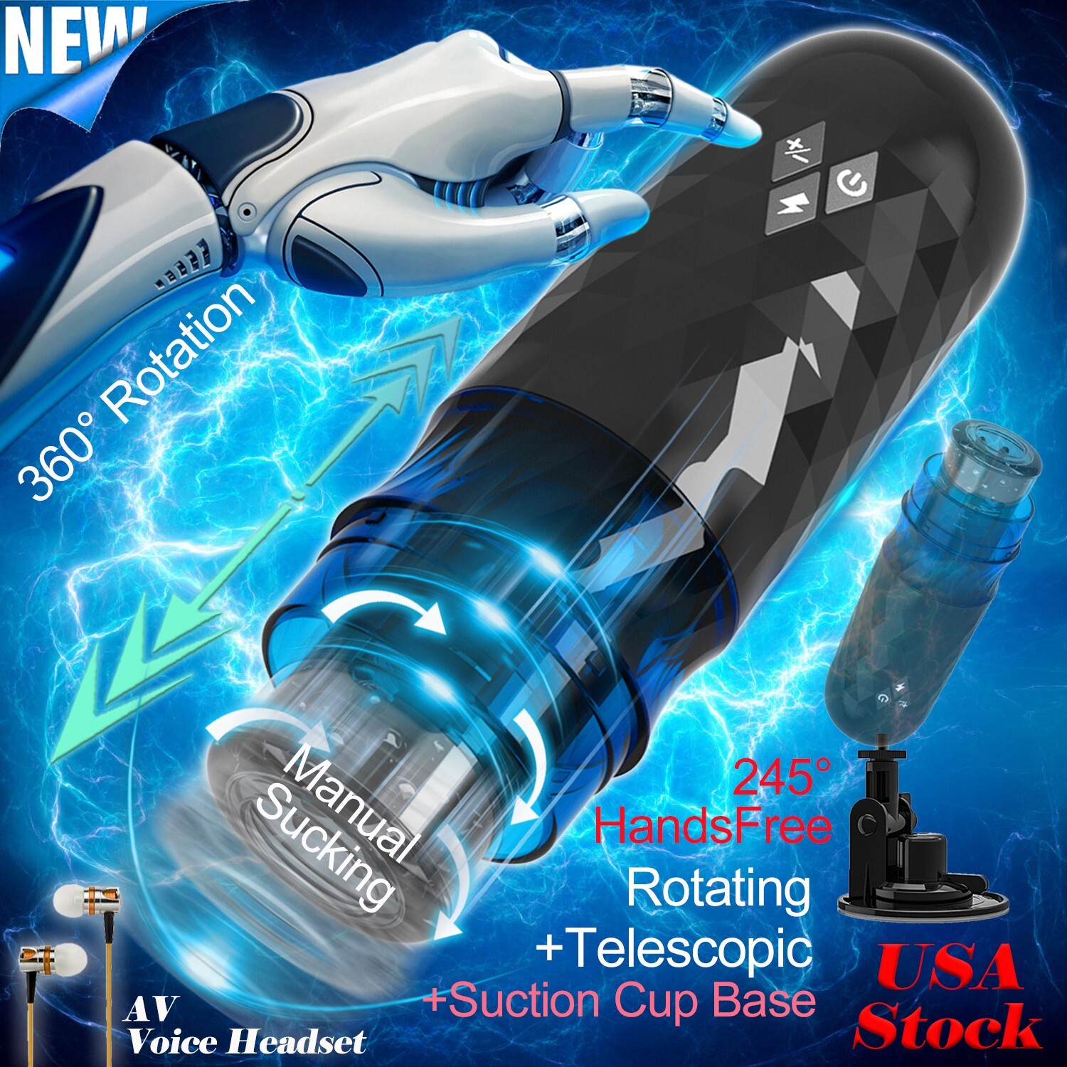 Hands Free Male Strokers Hands-Free Automatic Rotating Male Masturbator Cup - 7 Thrusting & 7 Vibration Modes, USB Rechargeable Hands-free Thrusting Stroker Hands Free Male Strokers Hands-Free Automatic Rotating Male Masturbator Cup - 7 Thrusting & 7 Vibration Modes, USB Rechargeable Hands-free Thrusting Stroker