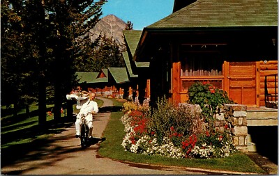 Postcard~Jasper, Alberta, Canada~Jasper Park Lodge~Room Service Via Bicycle