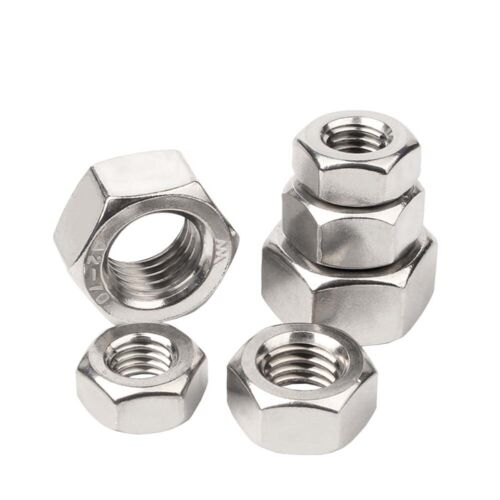 Dadi esagoni filo esagonico dado pieno esagono dadi a passo fine DIN 934 acciaio inox A2 M4 - M24 - Foto 4 di 29