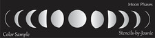Stencil 1.5" New Moon Lunar Phases Celestial Galaxy Eclipse DIY Solar Art Signs