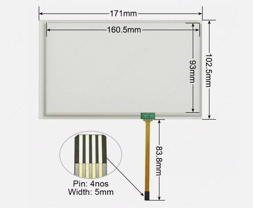 qty1 for GS2107-WTBD GS2107-WTBD-N Touch Screen  with Front Overlay@106 - Picture 2 of 3