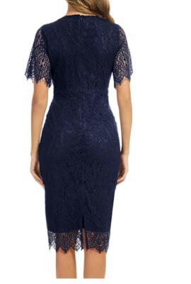 chinese dress ladies Women Lace Cocktail Dresses High Low Satin Short Homecoming Dress – TANYA  BRIDAL main image 0