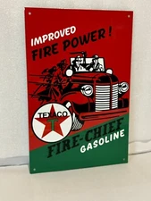 Texaco Fire Chief Gasoline Oil wall art garage sign 12 Inch