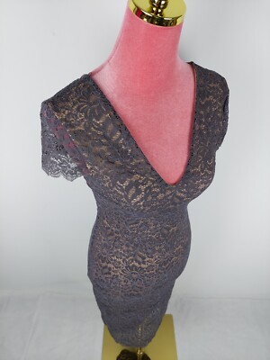 Kleid H&M Gr. (S/36) schwarz Spitze stretch elegant Party Abendkleid dress edel