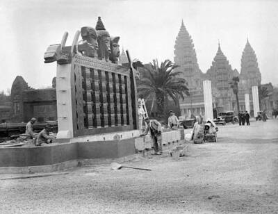 View pavilions Colonial Exhibition Paris France April 30 1931 Old Photo