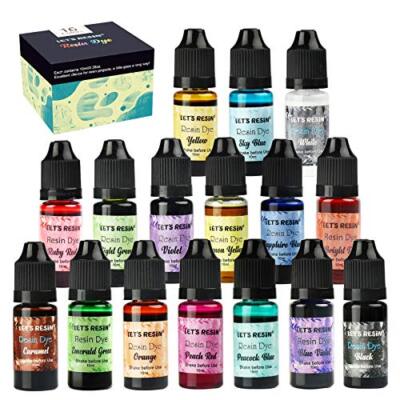 LET'S RESIN Epoxy Pigment 16 Colors Epoxy Resin Dye, Liquid Epoxy Resin 