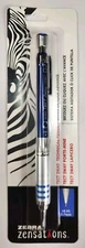 Zebra TECT 2WAY TECHNICAL PENCIL Mechanical Drafting 0.7 mm  New  BLUE / SILVER