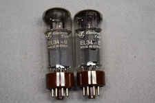 EL34 6CA7 SG Electron Tubes Audio Receiver  Power Vacuum Tubes Match Tested Pair