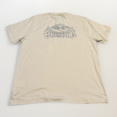 Billabong Men's Short Sleeve Graphic T Shirt (Size XL) Off-White Tee