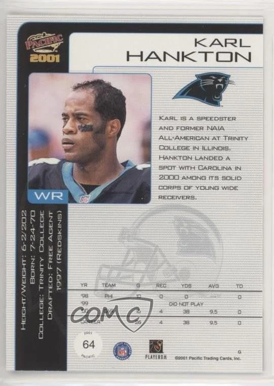 2001 Pacific Premiere Date /45 Karl Hankton #64 - Image 2 of 2
