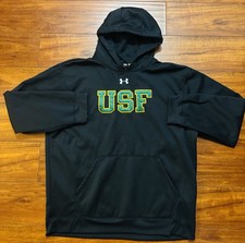 USF Bulls Hoodie Mens Sz XXL Pullover  Hoodie Under Armour Black/Green NWOT