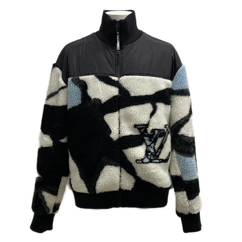 LOUIS VUITTON（LV） Giacca leggera uomo originale LOUIS VUITTON 1AFB25 nero bianco azzurro