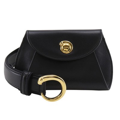 Cartier Panther Mini Bag Calfskin Black Box and Papers Women's #NB1618