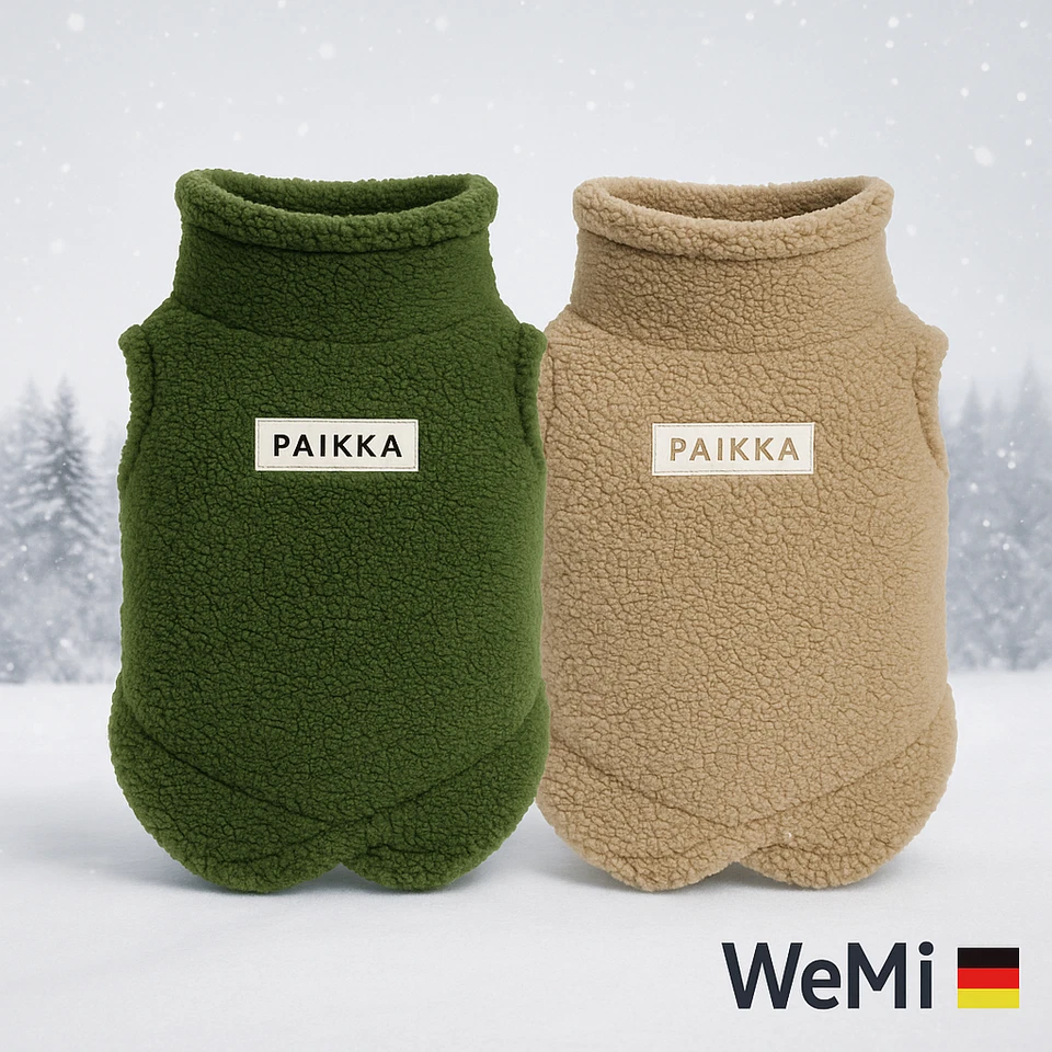 Paikka Sherpa Shirt Hundepullover 40 Olive oder Taupe Warm Flauschig