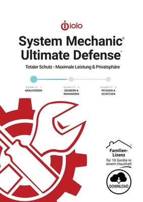 IOLO System Mechanic 2026 Ultimate Defense Famillienlizenz10 PC 1 Jahr, PKC