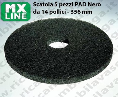 Schwarz Maschinenpads MAXICLEAN 5 Stücke für Scheuersaugmaschinen und Einschei