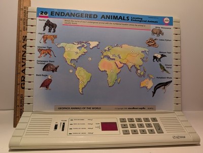 Vintage GeoSafari Electronic Learning Game EI-8800 W/ 50 Sheet Sets Tested Works