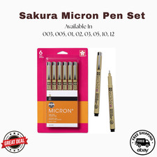Sakura Pigma Micron Pens  Archival Waterproof Ink  Choose Point Size
