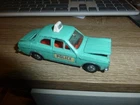 Dinky Toys 3.9” FORD ESCORT Diecast POLICE CAR Vintage MECCANO White Blue No:270