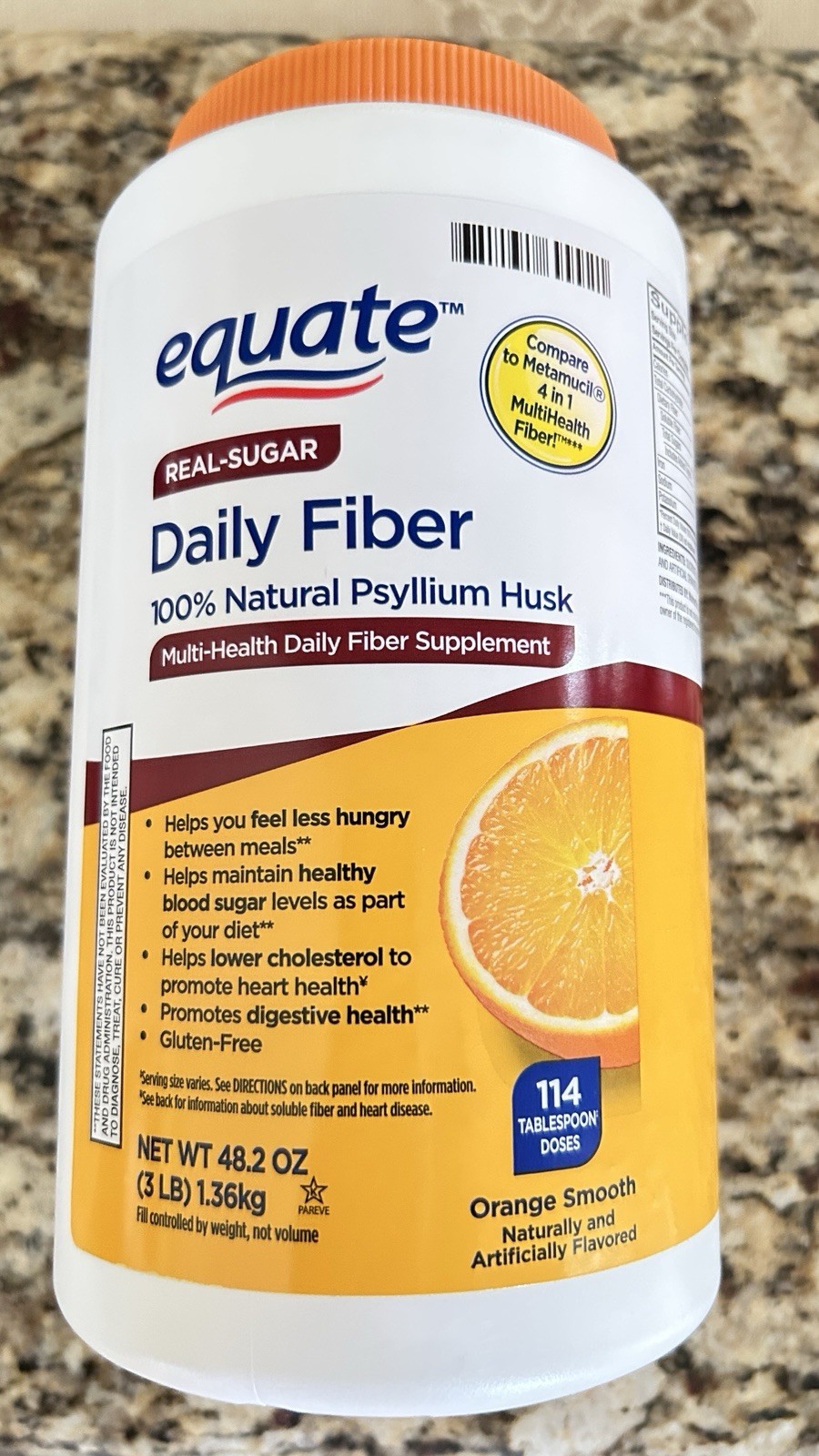 Equate Daily Fiber Orange Smooth Fiber Powder, 48.2 oz | eBay