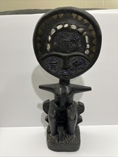 African Art AZANTE ASHANTI Fertility Doll Sitting Figure Sculpture Ghana