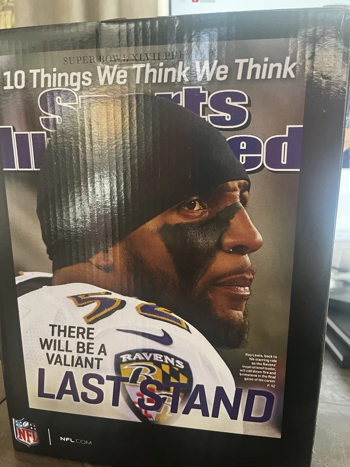 Ray Lewis Ravens Sports Illustrated Cubierta Bobblehead FOCO NUEVO SN/100 NUEVO EN CAJA Foto 3 de 3