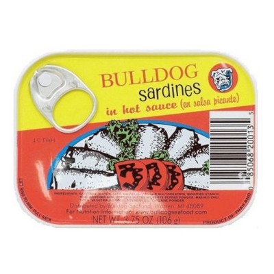 5x Bulldog Sardines in Hot Sauce Canned Fish Spicy Flavor Cooking Kitchen 3.75oz