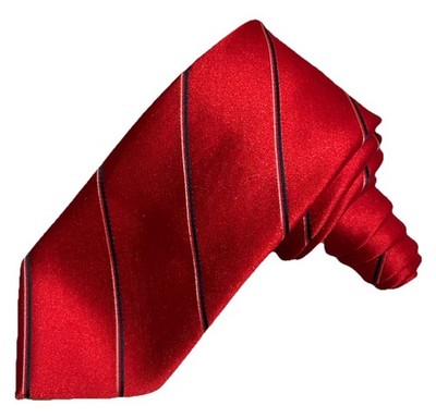 WEMBLEY LEATHERBACK SATINS 57''x3.5'' The Original 100% SILK Striped Tie USA