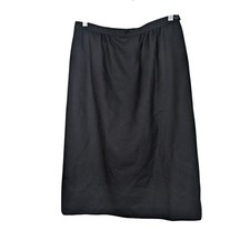 Pendleton Vintage Skirt Womens 10 Black 100 Virgin Wool Midi Pockets Academia