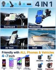 Universal 360 Rotation Car Rear View Mirror Mount Stand GPS Cell Phone Holder US