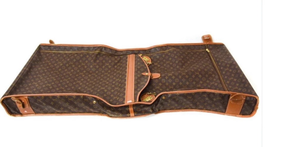 Louis Vuitton Classic Hanging Suitcase Leather and Wood Accents Brass Hardware M - Image 4 of 4