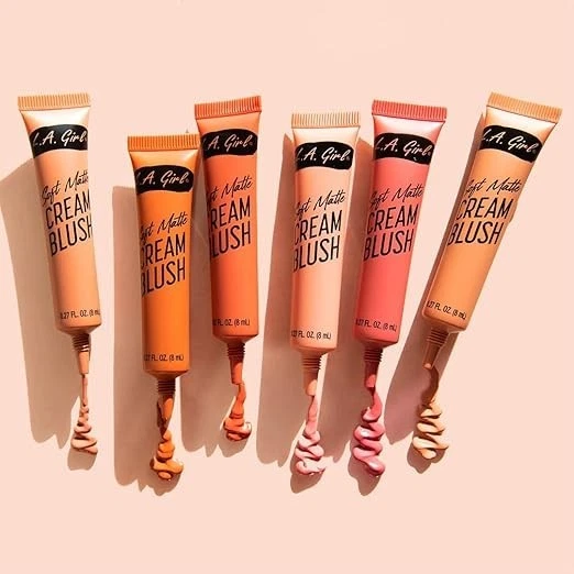 L.A. Girl Soft Matte Cream Blush – Cutie, Long-Lasting, Matte Finishing, Added J - Image 2 of 4