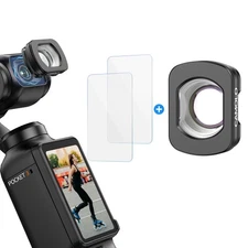 Camolo Magnetic Wide-Angle Lens Filter for DJI Osmo Pocket 3 Accessories w/ Glas