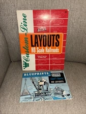 Custom Line Layouts HO Scale Railroads Atlas 2nd Edition 1971 & Blueprints 1960