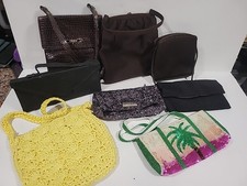 Vintage Lot Of 8 Designer Evening HandBags Clutchs Purses Crotched Sequins