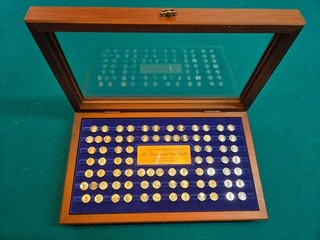 Franklin Mint Presidents & First Ladies Mini Coin Sterling Silver Set 80 Pcs COA