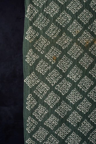 Shibori Silk Kimono Fabric Panel Japanese Vintage Textile
