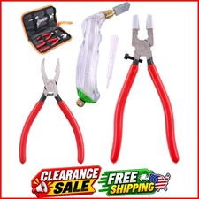 3Pcs Heavy Duty Glass Running Pliers, Breaker Grozer Pliers and Grip Oil Feed...