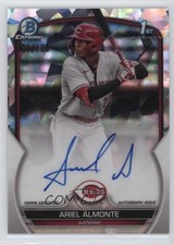 2023 Bowman Chrome Prospect Atomic Refractor 91/100 Ariel Almonte Auto 0ko2