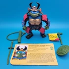 Vintage Playmates TMNT 1990 Leo The Sewer Samurai Action Figure Complete W Card
