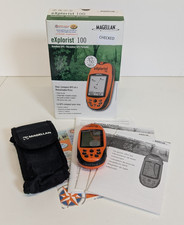 Magellan Explorist 100 hand held satellite navigation GPS unit.