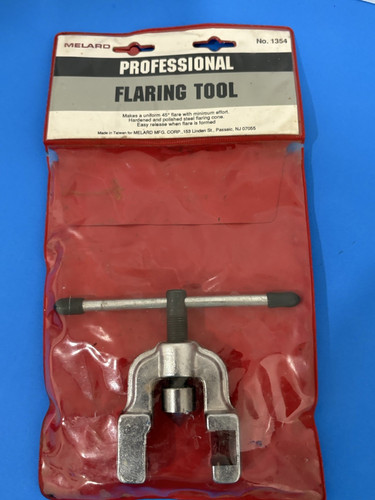 Vintage Melard No. 1354 Pipe Flaring Tool 45 Degree 1/8 - 3/4" Ez Release