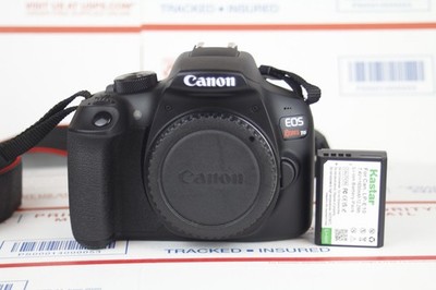 Canon EOS Rebel T6 18.0 MP DSLR Body Only With Battery - Black