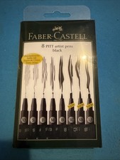 Faber Castell Artistic Variety Set: 8-Pitt Pens in Black -