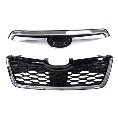 Front Bumper Grille Grill Chrome STI Style For 2019 2020 2021 Subaru Forester