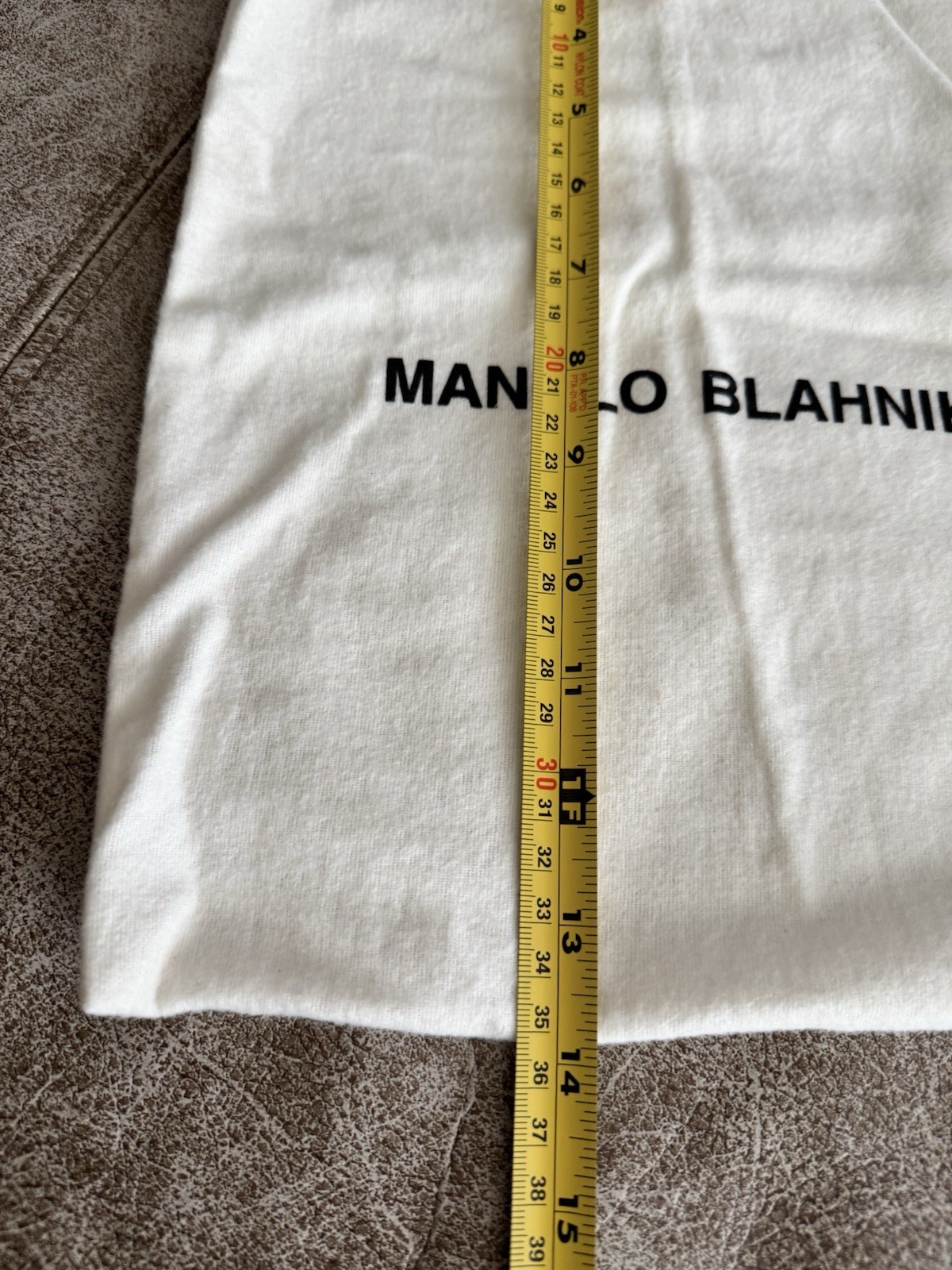 Authentic Manolo Blahnik Cloth Drawstring Dust Ba… - image 4