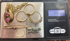 Konvult 333/375 Kette,  Ring, Brosche 14,4 Gramm