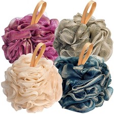Loofah Bath Sponge Shower Loofahs 4 Pack Soft Exfoliating Mesh 50g/pcs