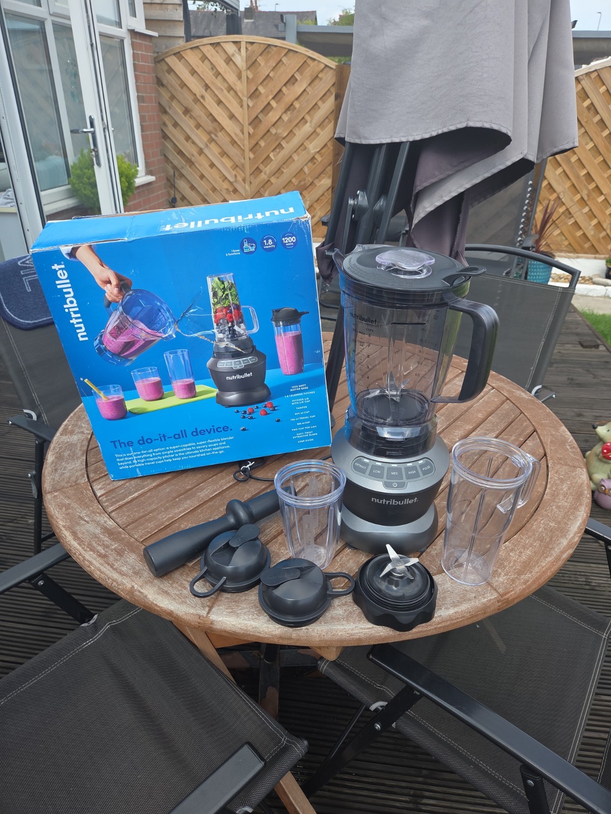 nutribullet Hot & Cold Blender Combo - Charcoal Grey - 1.8L Capacity - 1200W