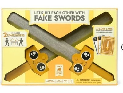 Let's Hit Each Other With Fake Swords Card Game Party Sealed Exploding Kittens
